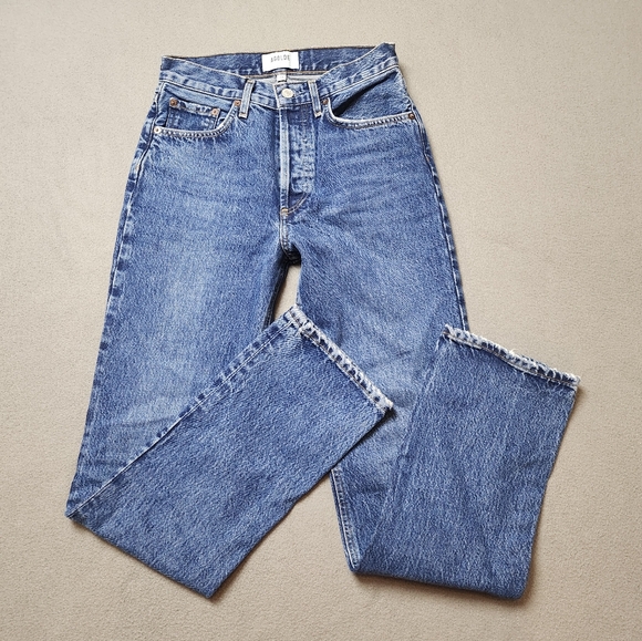 AGOLDE Lana Jeans Blue Size 23 - Picture 7 of 13